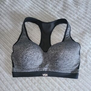 VSX Gray and Black Sports Bra Medium Support